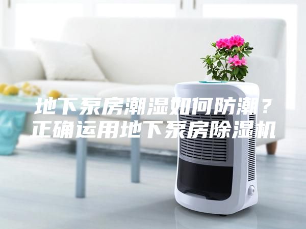 地下泵房潮濕如何防潮？正確運用地下泵房除濕機