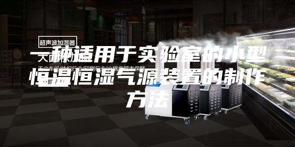 一種適用于實驗室的小型恒溫恒濕氣源裝置的制作方法