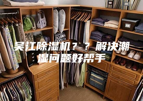 吳江除濕機？？解決潮濕問題好幫手